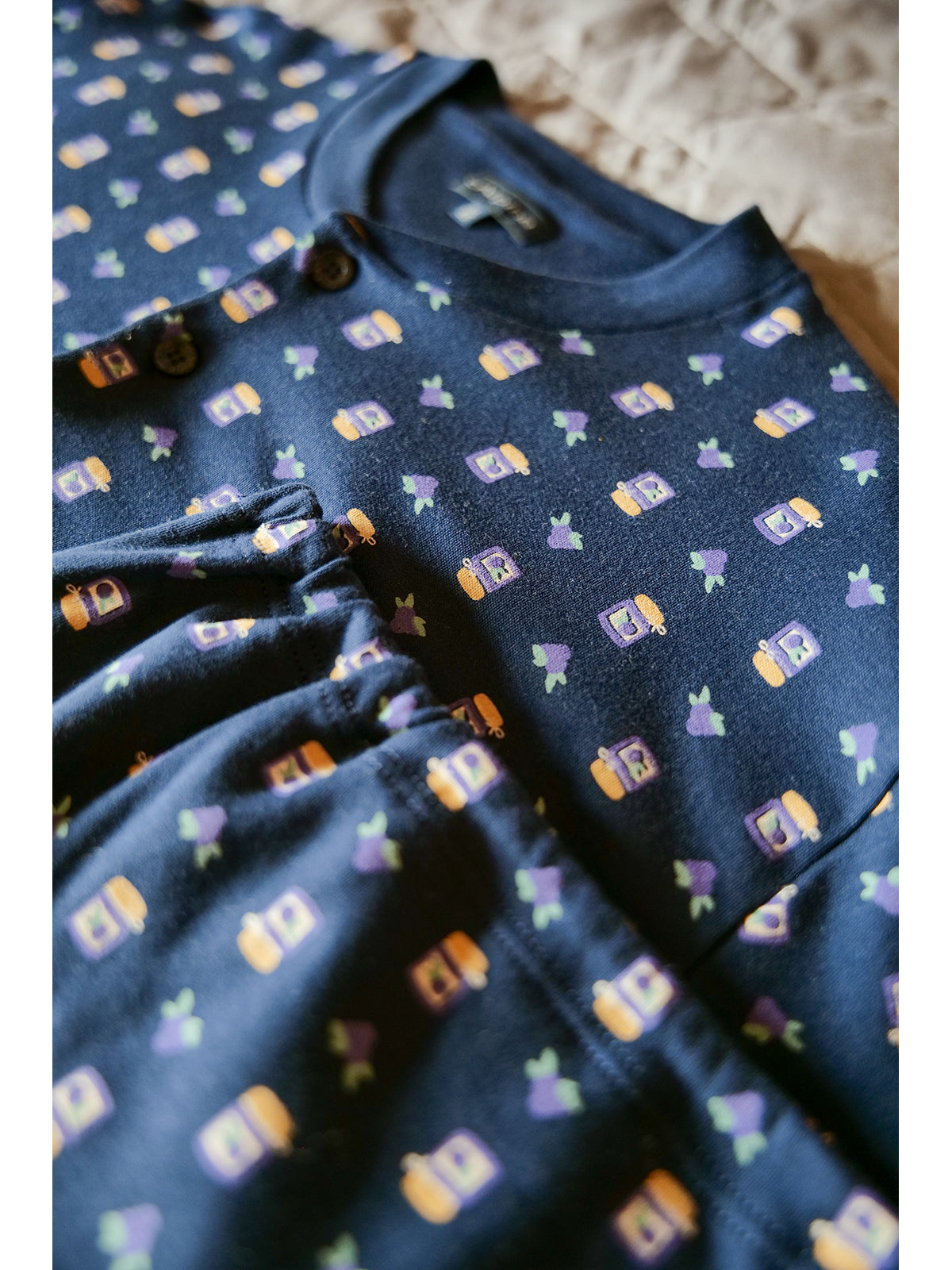 Morbido pigiama lungo serafino