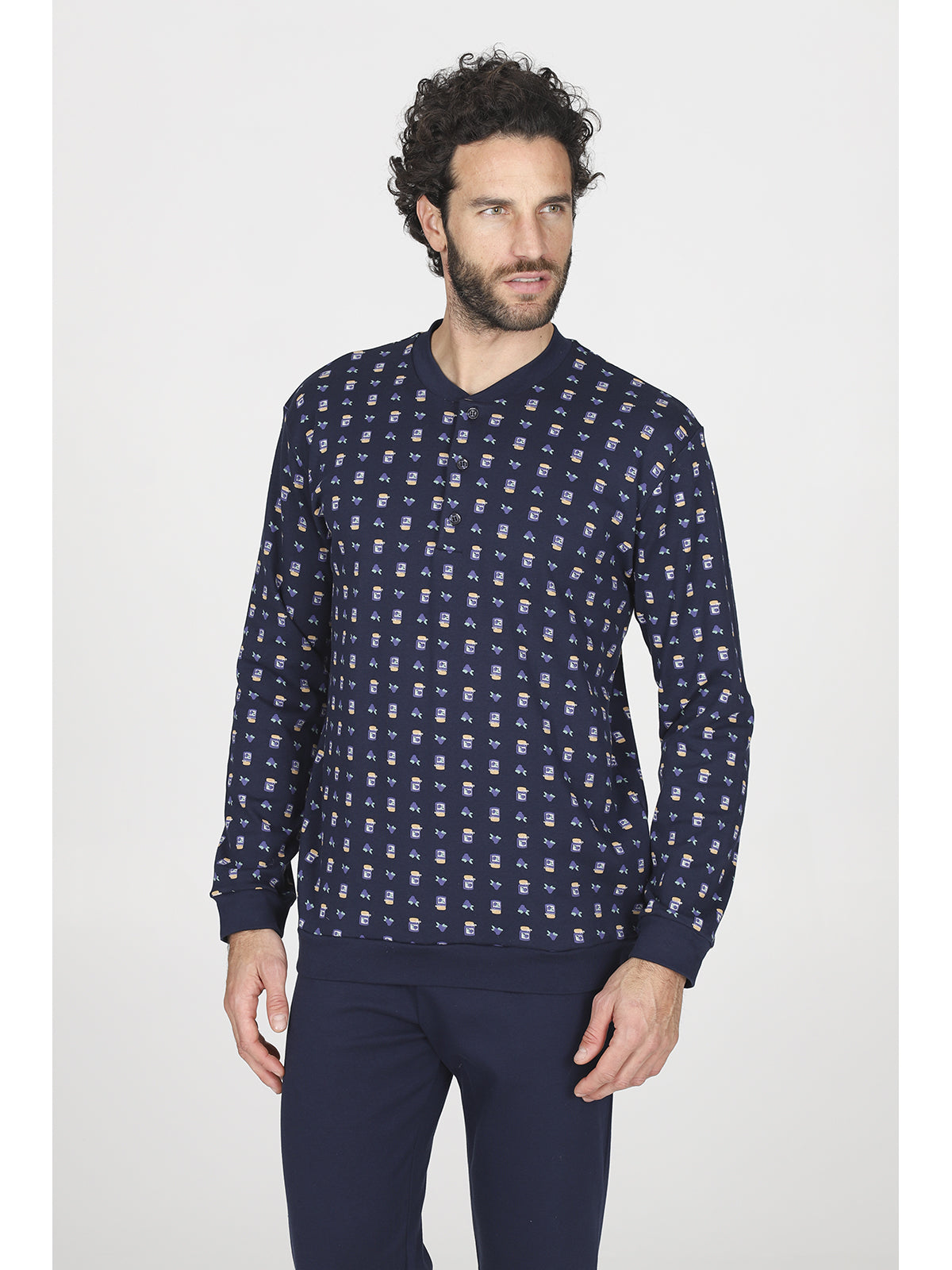 Morbido pigiama lungo serafino