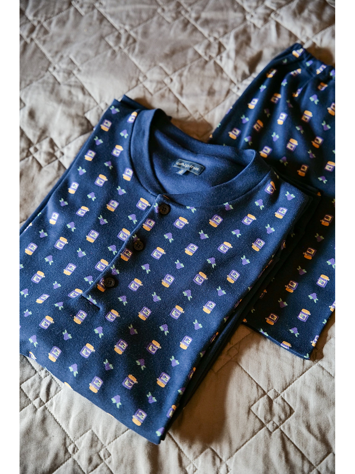 Morbido pigiama lungo serafino