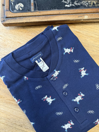 Pigiama con bordi in morbido puro cotone