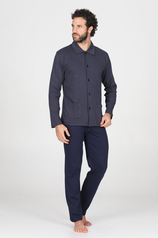 Caldo pigiama in interlock di cotone