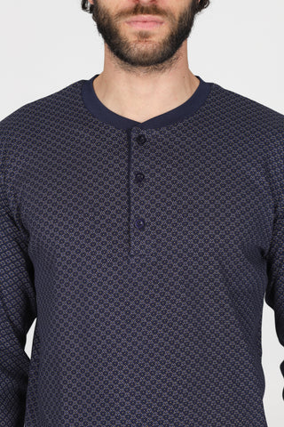 Caldo pigiama in interlock di cotone