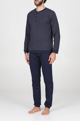 Caldo pigiama in interlock di cotone