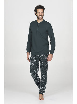 Caldo pigiama lungo in puro cotone