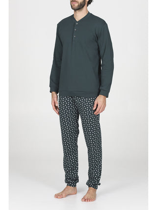 Caldo pigiama lungo in puro cotone