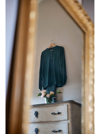 Caldo pigiama lungo in puro cotone