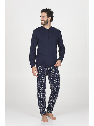 Caldo pigiama lungo in puro cotone