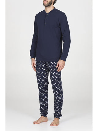 Caldo pigiama lungo in puro cotone