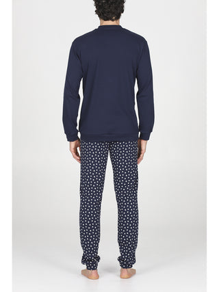 Caldo pigiama lungo in puro cotone