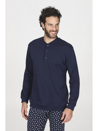 Caldo pigiama lungo in puro cotone