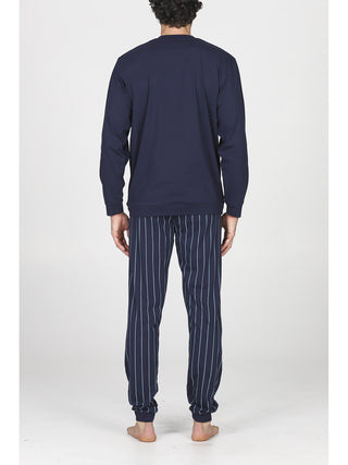 Pigiama lungo in fresco jersey di puro cotone