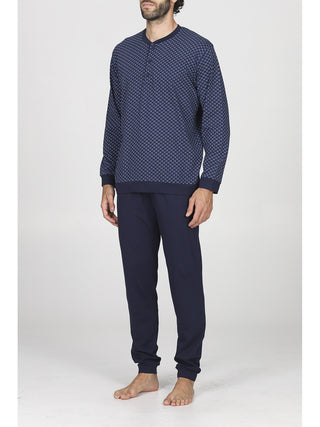 Pigiama lungo uomo stampa geometrica