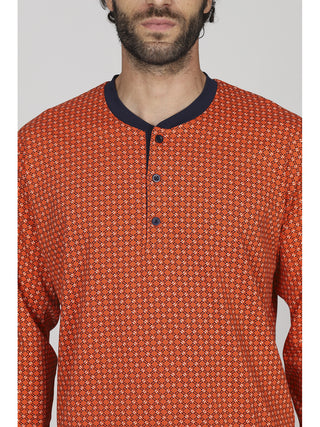 Pigiama lungo uomo stampa geometrica