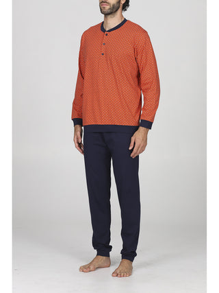 Pigiama lungo uomo stampa geometrica