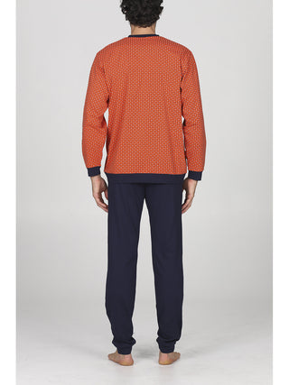 Pigiama lungo uomo stampa geometrica