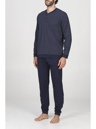 Fresco pigiama lungo in jersey di puro cotone