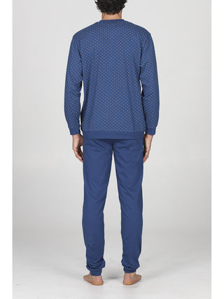 Pigiama lungo serafino in puro cotone