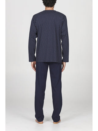 Pigiama lungo cardigan in puro cotone