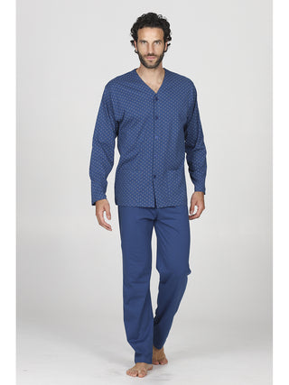 Fresco pigiama cardigan lungo in puro cotone