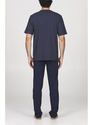 Fresco pigiama cardigan 3 pezzi in jersey di puro cotone