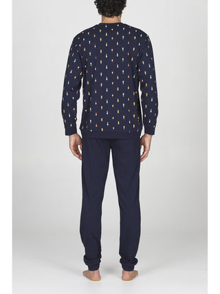 Fresco pigiama lungo con stampa birre