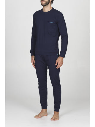 Pigiama lungo con coulisse in 100% cotone