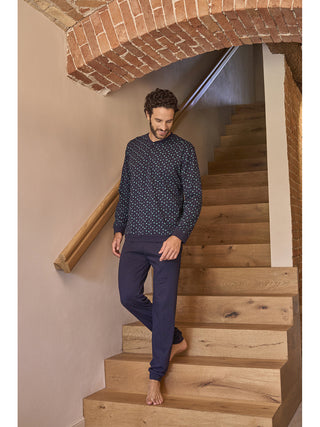 Pigiama portafortuna con bordi in puro cotone