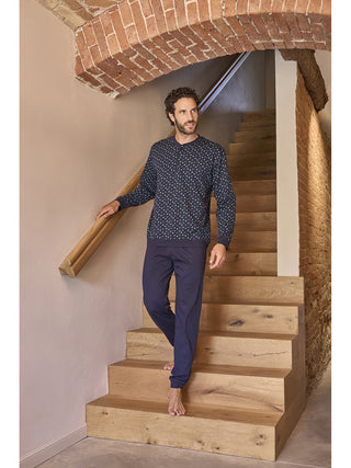 Pigiama portafortuna con bordi in puro cotone