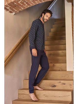 Pigiama portafortuna con bordi in puro cotone