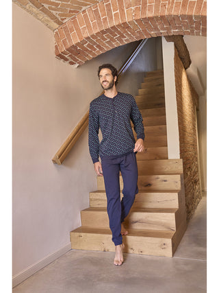 Pigiama portafortuna con bordi in puro cotone