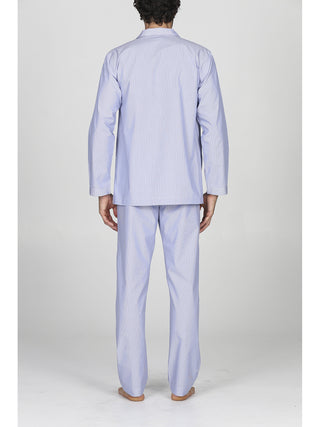 Pigiama lungo in popeline di puro cotone