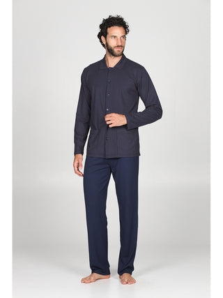 Pigiama lungo cardigan Microaran Alpina