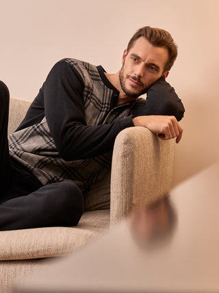 Pigiama invernale in cotone jacquard