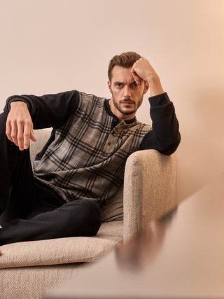 Pigiama invernale in cotone jacquard