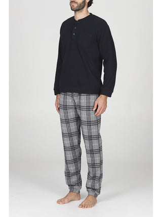 Caldo pigiama in cotone jacquard