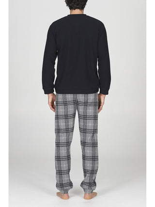 Caldo pigiama in cotone jacquard