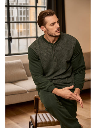 Pigiama invernale in cotone jacquard