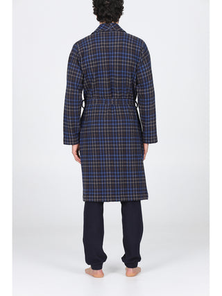 Vestaglia in caldo cotone jacquard Scoz.blu Alpina