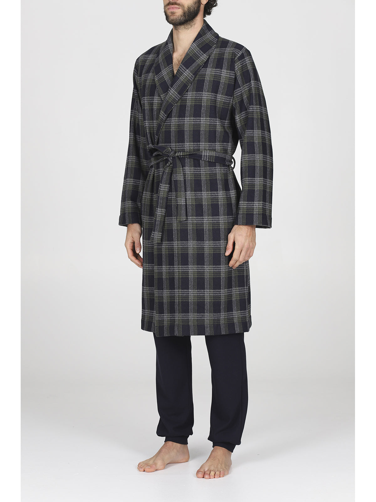 Calda vestaglia in jacquard di cotone