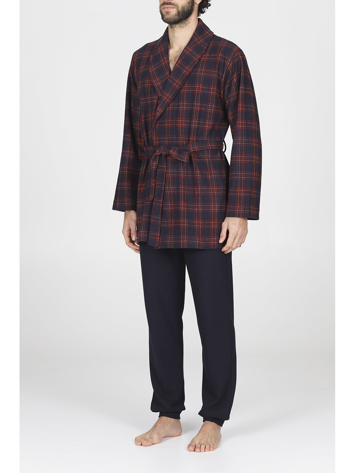 Giacca da camera in jacquard di cotone
