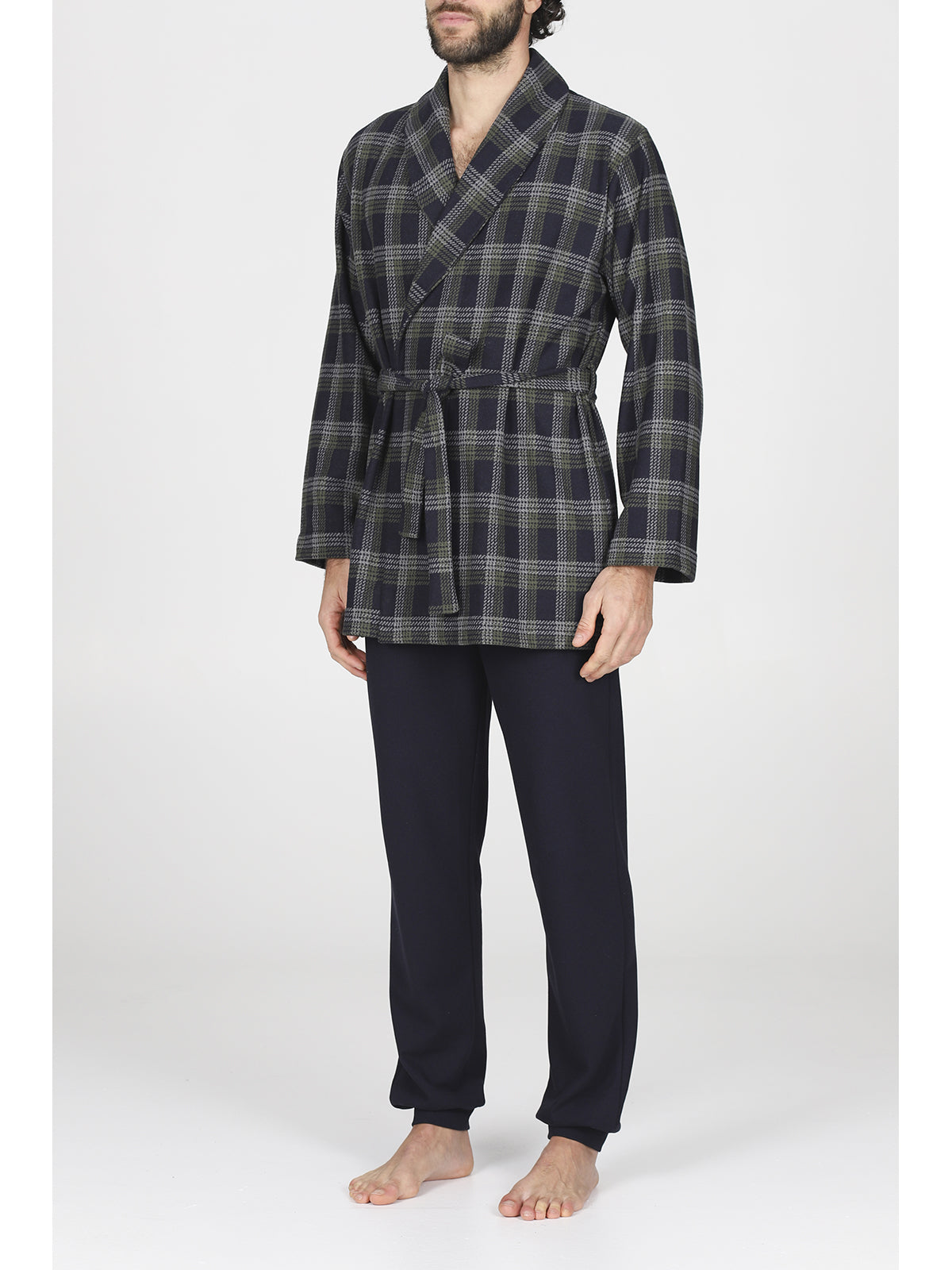 Giacca da camera in jacquard di cotone