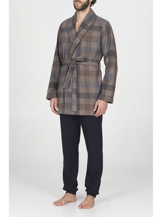 Calda giacca da camera in fantasia scozzese