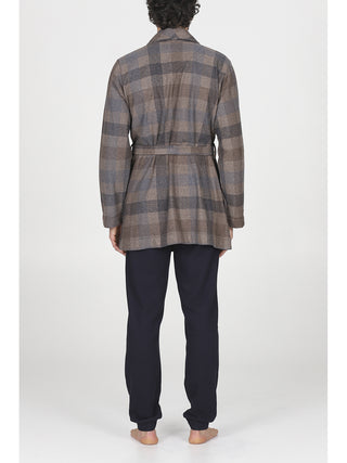 Calda giacca da camera in fantasia scozzese