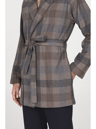 Calda giacca da camera in fantasia scozzese