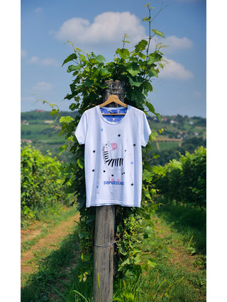 Pigiama corto con stampa in puro cotone