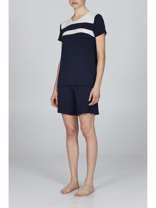 Pigiama Corto Girocollo In Morbida Viscosa