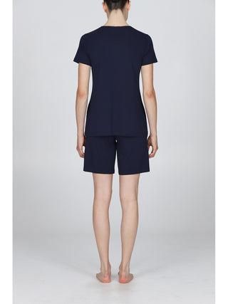 Pigiama Corto Girocollo In Morbida Viscosa