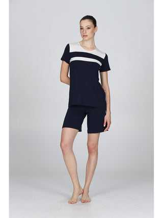 Pigiama Corto Girocollo In Morbida Viscosa