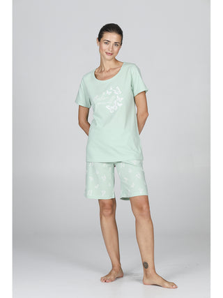 Pigiama donna corto in puro cotone
