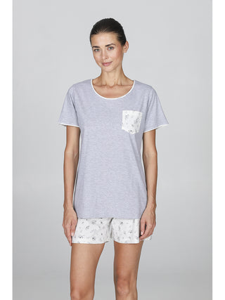 Pigiama corto donna girocollo 100% cotone